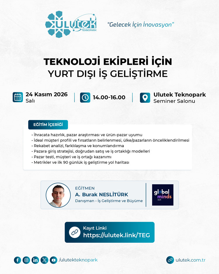 Teknoloji Ekipleri İçin Yurt Dışı İş Geliştirme