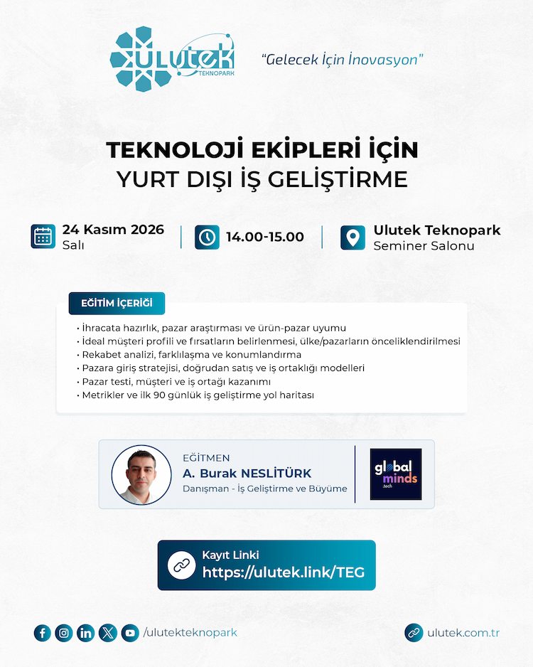 Teknoloji Ekipleri İçin Yurt Dışı İş Geliştirme