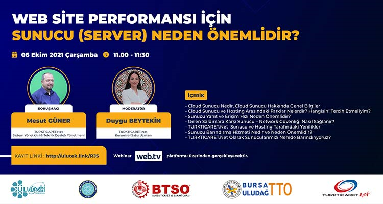 Web Site Performansı İçin Sunucu (server) Neden Önemlidir? Turktıcaret.net Webinarı